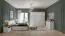 Doppelbett Lotofaga 22, Farbe: Weiß / Walnuss - Liegefläche: 160 x 200 cm (B x L)