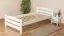 Kinderbett / Jugendbett Buche massiv Vollholz weiß 118, inkl. Lattenrost - Abmessung 100 x 200 cm