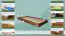 Rollbett / Zweite Liegefläche für Bett - Kiefer Vollholz massiv nussfarben 003- Abmessung 18,50 x 198 x 95 cm (H x B x T)