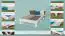 Kinderbett / Jugendbett Buche massiv Vollholz weiß lackiert 110, inkl. Lattenrost - Abmessung 140 x 200 cm