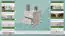 Nachtkommode Kiefer massiv Vollholz weiß lackiert Junco 133 - Abmessung 41 x 42 x 35 cm
