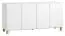 Kommode Invernada 04, Farbe: Weiß - Abmessungen: 78 x 160 x 47 cm (H x B x T)