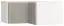 Aufsatz für Eckkleiderschrank Bellaco 39, Farbe: Weiß / Grau - Abmessungen: 45 x 102 x 104 cm (H x B x T)
