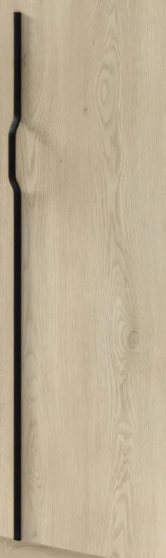 Metallgriff für Eckkleiderschrank Edegem 04 | Farbe: Schwarz
