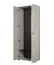 Kleiderschrank / Drehtürenschrank mit einer ausziehbaren Kleiderstange Barajevo 02, Farbe: Eiche Weiß / Schwarz, Maße: 195,5 x 67 x 40 cm, zwei Türen