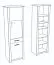 Vitrine Torrelavega 04, Farbe: Eiche Artisan / Hellgrau - Abmessungen: 200 x 63 x 42 cm (H x B x T)