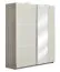 Schiebetürenschrank / Kleiderschrank Sabadell 10, Farbe: Eiche / Beige Hochglanz - 222 x 179 x 64 cm (H x B x T)