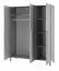Moderner Kleiderschrank Authie 01, Mintgrün, 195 x 150 x 50 cm, mit 5 Fächern und 1 Kleiderstange, ABS-Kanten, robust und langlebig