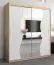 180 cm breiter Kleiderschrank mit 10 Fächern und 2 Türen | Farbe: Sonoma Eiche / Weiß Abbildung