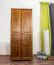 Schmaler Kleiderschrank | 2 Drehtüren | 1 Fach | mit Kleiderstange | 80 cm breit | Massivholz | Farbe: Eiche Abbildung