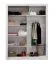 160 cm breiter Kleiderschrank mit 2 Türen | 6 Fächer | Farbe: Weiß Abbildung