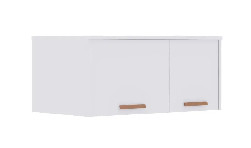 Schrankaufsatz für Fafe 01 | Farbe: Weiß | Soft-Close-Funktion | 2 Türen | Maße: 88 x 54 x 40 cm | 1 Fach | kompaktes Design