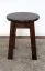 Hocker Kiefer massiv Vollholz Nussfarben 004 - Abmessung: 45 x 35 cm (H x Ø)
