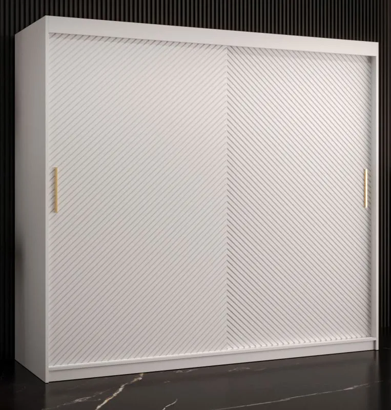 Moderner Kleiderschrank Balmenhorn 17, Farbe: Weiß matt - Abmessungen: 200 x 200 x 62 cm (H x B x T), mit 10 Fächern und zwei Kleiderstangen