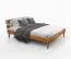 Einzelbett / Gästebett Engordany 09 | Buche Vollholz massiv | lackiert | Liegefläche: 140 x 200 cm | Farbe: Eiche Rustikal | mit stabiler Kopfstütze | lange Lebensdauer