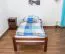 Einfaches Jugendbett / Kinderbett "Easy Premium Line" K1/1n, Buchenholz massiv, Dunkelbraun - Matratzenmaße 90 x 200 cm, elegant