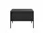 Dunkler Couchtisch / Kaffeetisch Balta 12, Farbe: Schwarz, Push-to-open, Beine: Metall, ABS-Kantenschutz, Maße: 48 x 68 x 68 cm, einfaches und modernes Design