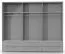 Drehtürenschrank / Kleiderschrank mit Rahmen Siumu 36, Farbe: Weiß / Weiß Hochglanz - 226 x 277 x 60 cm (H x B x T)