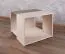Jugendzimmer - Tisch Matthias 10, Farbe: Creme / Braun - Abmessungen: 47 x 57 x 56 cm (H x B x T)