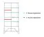 Vitrine Kastav 04, Farbe: Eiche / Schwarz, teilmassiv - 201 x 100 x 40 cm (H x B x T)