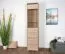 Vitrine Mochis 05, Farbe: Sonoma Eiche hell inklusive 3 Farbeinsätzen - Abmessungen: 200 x 48 x 34 cm (H x B x T), mit 2 Türen und 5 Fächern