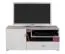 Jugendzimmer - TV - Unterschrank "Emilian" 12, Kiefer gebleicht / Lila - Abmessungen: 50 x 120 x 50 cm (H x B x T)
