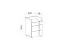 Rollcontainer Schilde 11, Farbe: Eiche Weiß / Weiß / Anthrazit - Abmessungen: 65 x 45 x 43 cm (H x B x T)