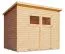 Gerätehaus / Gartenhaus 1,99 x 2,51 Meter (inkl. Dach) | aus Holz | aus vorgefertigten Elementen| unbehandelt | mit Pultdach Abbildung