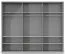 277 cm breiter Kleiderschrank mit 6 Türen | Farbe: Weiß Abbildung