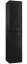 Badezimmer - Hochschrank Nadiad 52, Farbe: Eiche schwarz – Abmessungen: 160 x 35 x 35 cm (H x B x T)