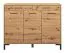 Kommode Pandrup 14, Farbe: Eiche - Abmessungen: 94 x 120 x 34 cm (H x B x T), mit 3 Türen, 2 Schubladen und 7 Fächern