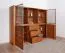 Vitrine Jussara 12, Farbe: Bernstein, Eiche teilmassiv – 150 x 178 x 42 cm (H x B x T)