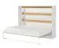 Schrankbett horizontal | Liegefläche 140 x 200 cm | Klappbett | Wandbett | Einzelbett | Farbe: Eiche / Weiß | inkl. Lattenrost | 2 Ablageflächen | Nalut 12