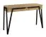 Schminktisch Kastav 41, Farbe: Eiche / Schwarz, teilmassiv - 78 x 122 x 50 cm (H x B x T)