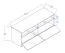 TV Unterschrank Sirte 08, Farbe: Eiche / Weiß / Grau matt - Abmessungen: 45 x 120 x 40 cm (H x B x T)