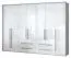 Kleiderschrank | 7 Drehtüren | 4 Schubladen | 8 Fächer | mit 4 Kleiderstangen | 322 cm breit | Farbe: Weiß Abbildung