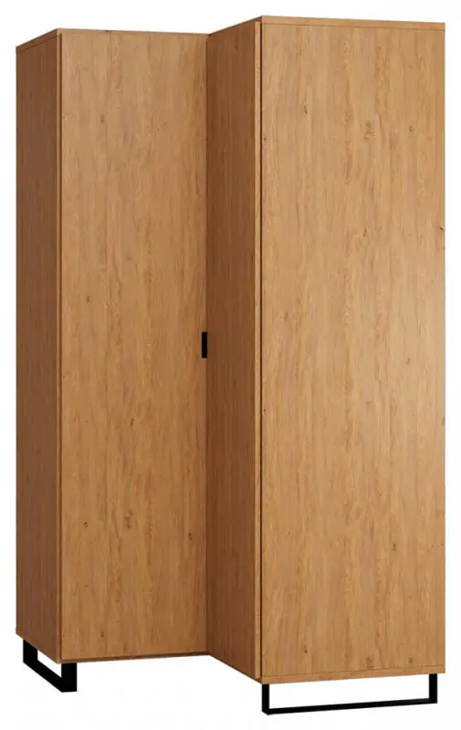 102 cm breiter Kleiderschrank mit 2 Türen | Farbe: Eiche Abbildung