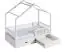 Kinderbett / Hausbett Pompano inkl. Lattenrost, Farbe: Weiß, massiv - 90 x 200 cm (B x L)