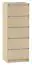 Kommode Kiunga 05, Farbe: Buche / Weiß - Abmessungen: 112 x 42 x 40 cm (H x B x T)