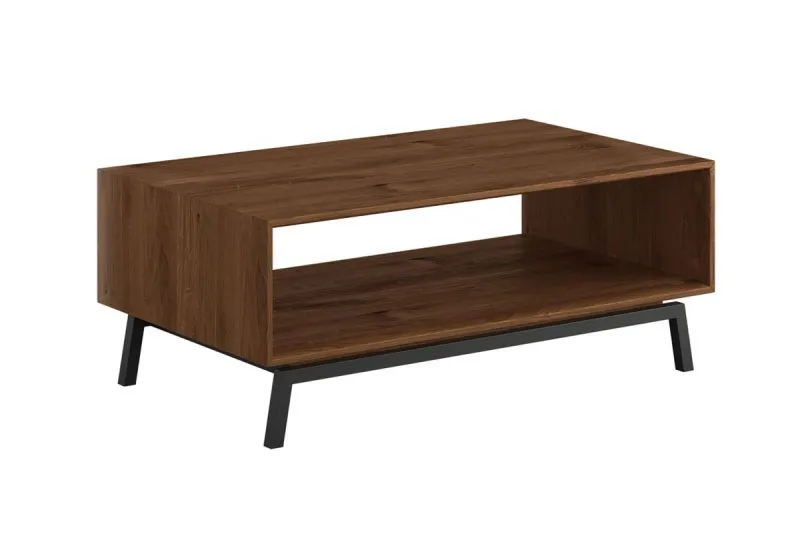 Moderner Couchtisch Salleron 10, Eiche massiv geölt, Farbe: Tabacco, Maße: 101 x 60 x 41 cm, eine Ablagefläche, für Wohnzimmer