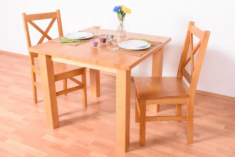 Tisch Kiefer massiv Vollholz Erlefarben Junco 239B - 90 x 90 cm (B x T)