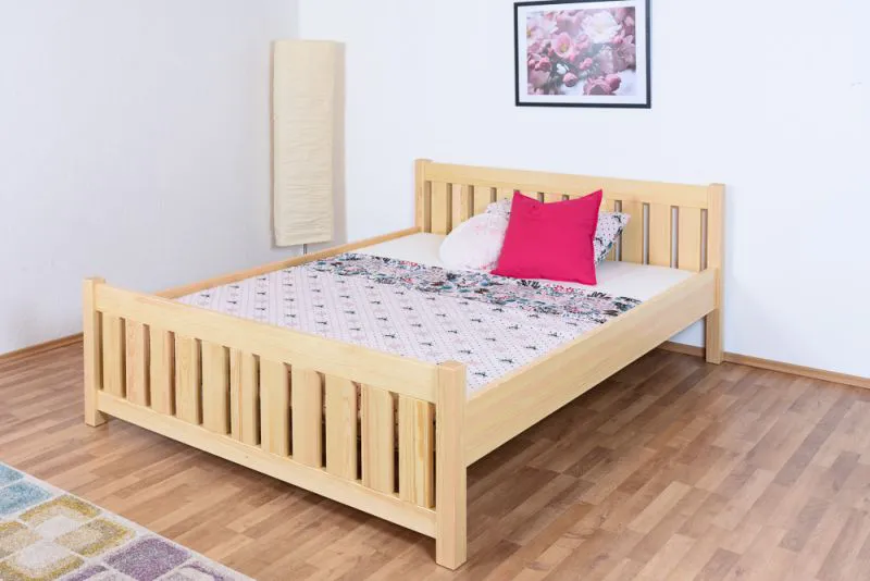Jugendbett Kiefer massiv Vollholz natur 65, inkl. Lattenrost - 160 x 200 cm (B x L)