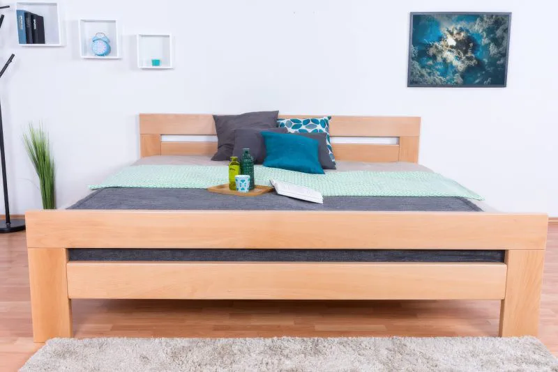 Doppelbett "Easy Premium Line" K6,200 x 200 cm Buche Vollholz massiv Natur