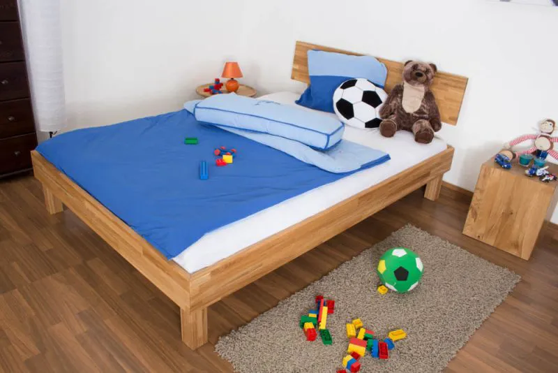 Jugendbett Wooden Nature 02 Eiche geölt, massiv - Liegefläche 120 x 200 cm (B x L)