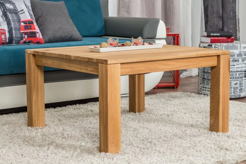 Couchtisch Wooden Nature 120 Eiche massiv - 80 x 80 x 45 cm (B x T x H)