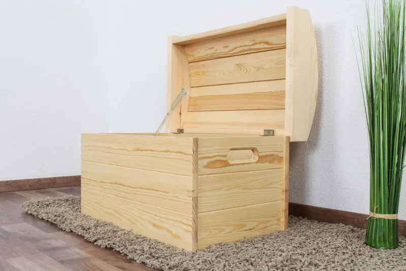 Truhe Kiefer massiv Vollholz natur 184 – Abmessung: 44 x 68 x 43 cm (H x B x T)