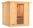 Massivholzsauna Matilde 08, 40 mm Wandstärke - 221 x 198 x 212 cm (B x T x H)
