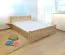 Jugendbett Buche massiv Vollholz natur 108, inkl. Lattenrost - Abmessung 160 x 200 cm