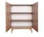 Hohe Kommode mit zwei Türen Ashford 04, Farbe: Eiche Riviera / Marmor Bianco - Abmessungen: 122 x 97 x 37 cm (H x B x T)