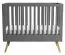 Babybett / Gitterbett Naema 06, Farbe: Grau / Eiche - Liegefläche: 70 x 140 cm (B x L)